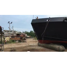 Small vessel floating Inflatable roller airbag for ship salvage